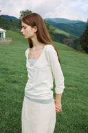 [予約販売/8月下旬入庫予定] Overlap Lace V-Neck Set