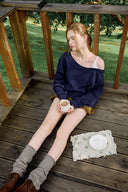 [予約販売/8月下旬入庫予定] Handmade Scallop Wool Leg Warmers