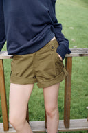 [予約販売/8月下旬入庫予定] Veila Cotton Roll-Up Shorts