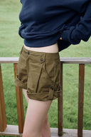 [予約販売/8月下旬入庫予定] Veila Cotton Roll-Up Shorts