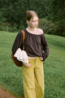 [予約販売/8月下旬入庫予定] Softy Boat Neck Banded T-shirt
