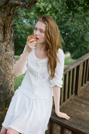 [予約販売/8月下旬入庫予定] Hazel Frill Half Blouse