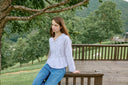 [予約販売/8月下旬入庫予定] Floral Embroidered Pintuck Blouse