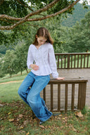 [予約販売/8月下旬入庫予定] Floral Embroidered Pintuck Blouse