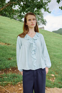 [予約販売/8月下旬入庫予定] Amélie Ruffle Lace Blouse