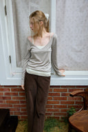 [予約販売/8月下旬入庫予定] Overlap Lace V-Neck Set