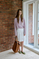 [予約販売/8月下旬入庫予定] Softy Boat Neck Banded T-shirt