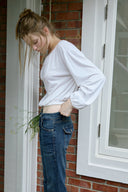 [予約販売/8月下旬入庫予定] Softy Boat Neck Banded T-shirt