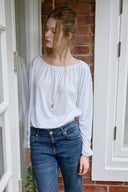 [予約販売/8月下旬入庫予定] Softy Boat Neck Banded T-shirt