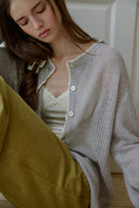 [予約販売/8月下旬入庫予定] Pof Lace Wool Cardigan
