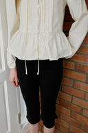 [予約販売/8月下旬入庫予定] Floral Embroidered Pintuck Blouse