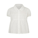 [LETTER FROM MOON × dasique] Shirred Volume Shirt Blouse