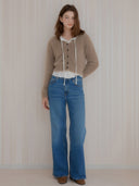 Hairy Deep V-Neck Cardigan