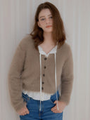 Hairy Deep V-Neck Cardigan