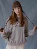 Pom Pom Dot Ear Muff Alpaca Beanie