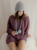 Jenk One-Shoulder Embroidered Sweatshirt