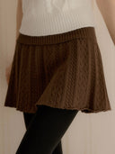 Jess Cable Pleated Knit Skirt