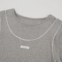 [LETTER FROM MOON × dasique] Palms Layered Lace Short-Sleeve T-Shirt