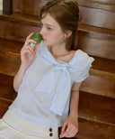 Salty Ribbon Half Blouse