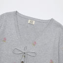 [予約販売/5月上旬入荷] [LETTER FROM MOON × dasique] V-Neck Scallop Cardigan