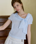 Salty Ribbon Half Blouse