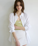Letters Sheer Stripe Shirt