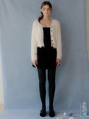 Hairy Deep V-Neck Cardigan