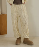 [予約販売/11月上旬入荷] Signning Flower Velour Jogger Pants