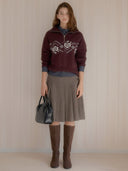 Rose Nordic Knit Half Zip-Up