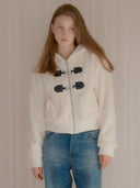 Twin Buckle Hooded Fur Jacket