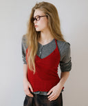 Letters Punching Halterneck Cashmere Vest