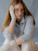 Rose Nordic Knit Half Zip-Up