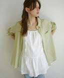 Letters Sheer Stripe Shirt