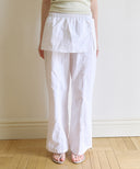 Skirt Layered Nylon Pants