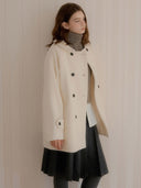 Melia Hairy Wool Half Coat