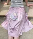 Glow Satin Triple Banding Skirt