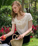 Belle Lace Ruffle Blouse