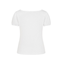 Letters Square Neck Puff Sleeve T-Shirt