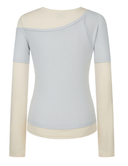 Letters Layered Off-Shoulder T-Shirt