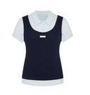 Letters Double Layered PK Collar Shirt
