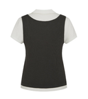 Letters Double Layered PK Collar Shirt