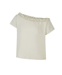 [予約販売/8月下旬入庫予定] Sove Frill One-Shoulder Short Sleeve T-Shirt ( Mint )
