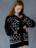 Scottish Terrier Cowichan Wool Cardigan