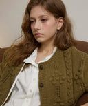 [予約販売/11月上旬入荷] Siena Flower Wool Cardigan