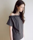 Sove Frill One-Shoulder Short Sleeve T-shirt