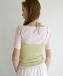 Letters Halterneck Strap Top