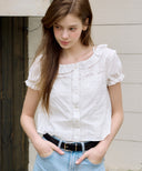 Belle Lace Ruffle Blouse