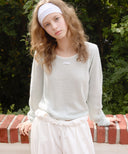 Letters Uneck Two-Way Knit