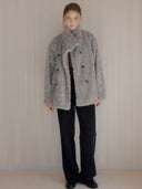 Siphone Double Button Fur Jacket