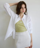 Letters Sheer Stripe Shirt